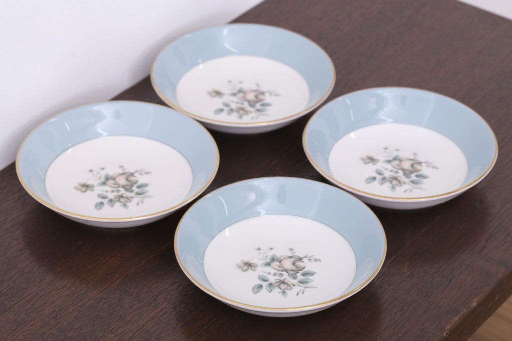 ROYAL DOULTON(ロイヤルドルトン)　ROSE ELEGANS(ローズ・エレガンス)　深皿4枚セット(洋食器)(2)