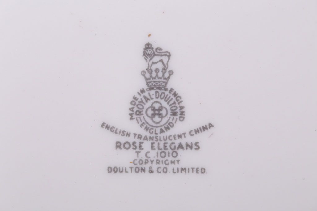 ROYAL DOULTON(ロイヤルドルトン)　ROSE ELEGANS(ローズ・エレガンス)　深皿4枚セット(洋食器)(2)