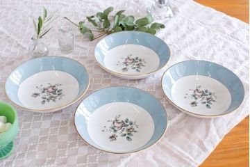 ROYAL DOULTON(ロイヤルドルトン)　ROSE ELEGANS(ローズ・エレガンス)　深皿4枚セット(洋食器)(3)