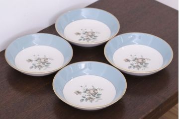 【T様ご成約済・ご決済用】ROYAL DOULTON(ロイヤルドルトン)　ROSE ELEGANS(ローズ・エレガンス)　深皿4枚セット(洋食器)