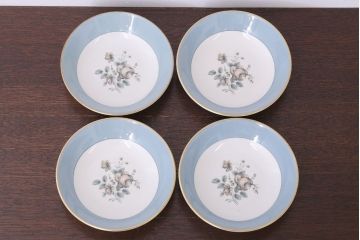 【T様ご成約済・ご決済用】ROYAL DOULTON(ロイヤルドルトン)　ROSE ELEGANS(ローズ・エレガンス)　深皿4枚セット(洋食器)