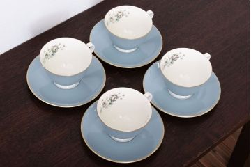ROYAL DOULTON(ロイヤルドルトン)　ROSE ELEGANS(ローズ・エレガンス)　カップ&ソーサー4客セット(洋食器)(1)