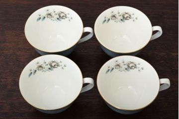 ROYAL DOULTON(ロイヤルドルトン)　ROSE ELEGANS(ローズ・エレガンス)　カップ&ソーサー4客セット(洋食器)(2)