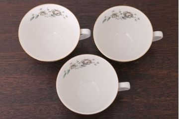 アンティーク雑貨　【T様ご成約済・ご決済用】ROYAL DOULTON(ロイヤルドルトン)　ROSE ELEGANS(ローズ・エレガンス)　カップ&ソーサー3客セット(洋食器)