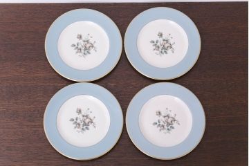 アンティーク雑貨　【T様ご成約済・ご決済用】ROYAL DOULTON(ロイヤルドルトン)　ROSE ELEGANS(ローズ・エレガンス)　ティープレート4枚セット(皿・洋食器)(1)