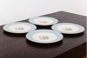 ROYAL DOULTON(ロイヤルドルトン)　ROSE ELEGANS(ローズ・エレガンス)　ティープレート4枚(皿・洋食器)