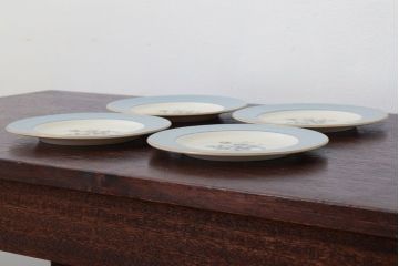 ROYAL DOULTON(ロイヤルドルトン)　ROSE ELEGANS(ローズ・エレガンス)　ティープレート4枚(皿・洋食器)