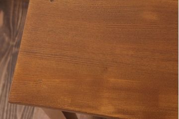 レトロ家具　和製アンティーク　ナラ材・ブナ材製　昭和レトロな薄型の片袖机(デスク)