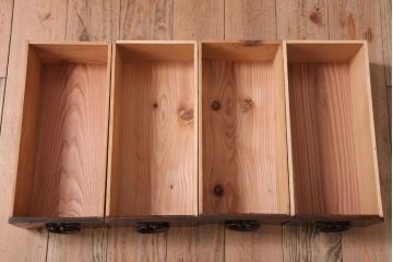 アンティーク家具　和モダンスタイル　古い木のアンティーク水屋箪笥ローボード(3)(テレビ台、キャビネット、収納棚)