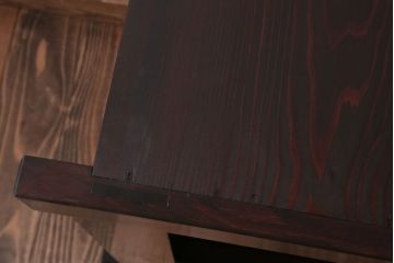 アンティーク家具　和モダンスタイル　古い木のアンティーク水屋箪笥ローボード(3)(テレビ台、キャビネット、収納棚)