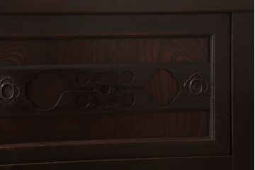 アンティーク家具　和モダンスタイル　古い木のアンティーク水屋箪笥ローボード(3)(テレビ台、キャビネット、収納棚)