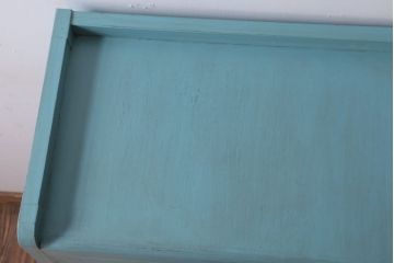 アンティーク家具　モールガラス入り　ペイント　アンティークブックケース(本箱)