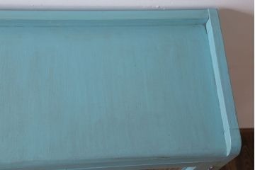 アンティーク家具　モールガラス入り　ペイント　アンティークブックケース(本箱)