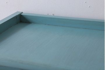 アンティーク家具　モールガラス入り　ペイント　アンティークブックケース(本箱)