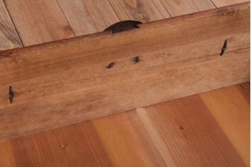 アンティーク家具　シンプル　丸金具付きの和製アンティーク衣装箪笥(時代箪笥ローボード)(3)