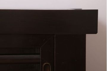 アンティーク家具　和モダンスタイル　四尺　古い木のアンティーク水屋箪笥ローボード(1)(テレビ台、キャビネット、収納棚)