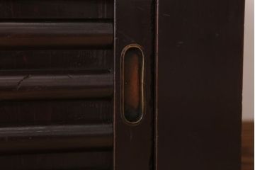 アンティーク家具　和モダンスタイル　四尺　古い木のアンティーク水屋箪笥ローボード(1)(テレビ台、キャビネット、収納棚)