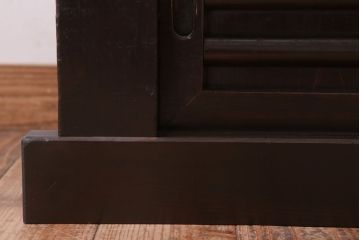 アンティーク家具　和モダンスタイル　四尺　古い木のアンティーク水屋箪笥ローボード(1)(テレビ台、キャビネット、収納棚)