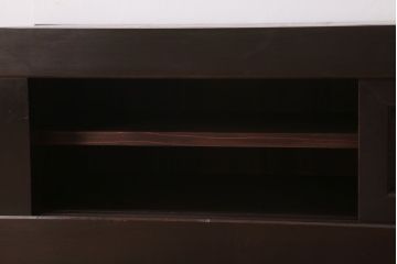 アンティーク家具　四尺　和モダンスタイル　古い木のアンティーク水屋箪笥ローボード(2)(テレビ台、キャビネット、収納棚)