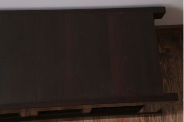 アンティーク家具　四尺　和モダンスタイル　古い木のアンティーク水屋箪笥ローボード(2)(テレビ台、キャビネット、収納棚)