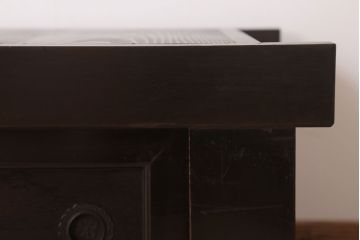 アンティーク家具　四尺　和モダンスタイル　古い木のアンティーク水屋箪笥ローボード(2)(テレビ台、キャビネット、収納棚)