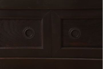 アンティーク家具　四尺　和モダンスタイル　古い木のアンティーク水屋箪笥ローボード(2)(テレビ台、キャビネット、収納棚)