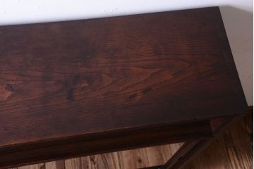 アンティーク家具　古い木の上品な和製アンティーク茶箪笥(茶棚)