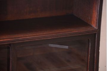 アンティーク家具　古い木の上品な和製アンティーク茶箪笥(茶棚)