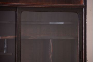 アンティーク家具　古い木の上品な和製アンティーク茶箪笥(茶棚)