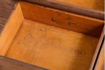アンティーク家具　イギリスアンティーク　変わり型　オーク材製のスタッキングビューローブックケース