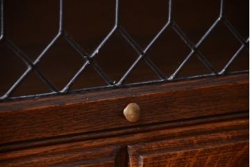 アンティーク家具　イギリスアンティーク　変わり型　オーク材製のスタッキングビューローブックケース