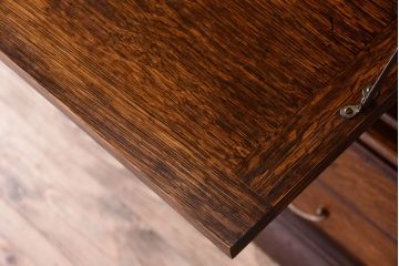 アンティーク家具　イギリスアンティーク　変わり型　オーク材製のスタッキングビューローブックケース
