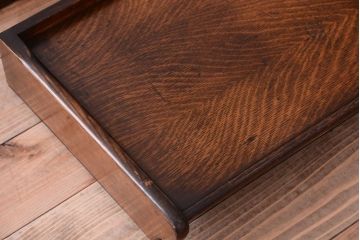 アンティーク家具　イギリスアンティーク　変わり型　オーク材製のスタッキングビューローブックケース