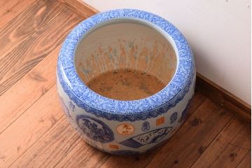 アンティーク雑貨　大正〜昭和初期　古民具・骨董　窓絵　印章　画章　アンティーク瀬戸火鉢