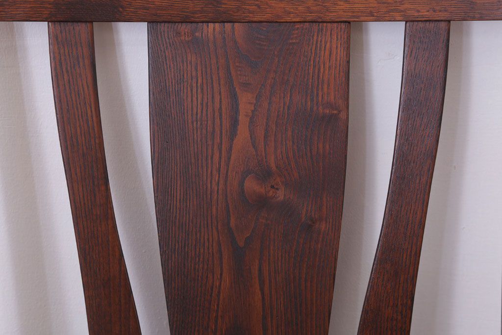 中古　美品　オークヴィレッジ　ナラ材　フォレストチェア(アームチェア)(定価12万8千円)(1)