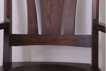 中古　美品　オークヴィレッジ　ナラ材　フォレストチェア(アームチェア)(定価12万8千円)(1)