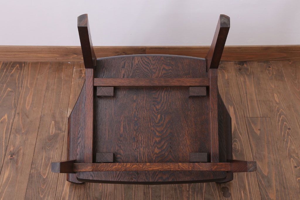 中古　美品　オークヴィレッジ　ナラ材　フォレストチェア(アームチェア)(定価12万8千円)(1)