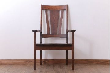 中古　美品　オークヴィレッジ　ナラ材　フォレストチェア(アームチェア)(定価12万8千円)(2)