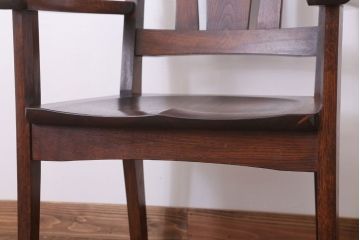 中古　美品　オークヴィレッジ　ナラ材　フォレストチェア(アームチェア)(定価12万8千円)(2)