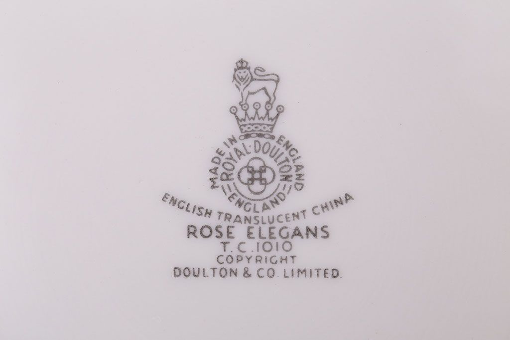 アンティーク雑貨　【T様ご成約済・ご決済用】ROYAL DOULTON(ロイヤルドルトン)　ROSE ELEGANS(ローズ・エレガンス)　チュリーン(蓋付きの深皿)(洋食器)(1)