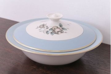 アンティーク雑貨　ROYAL DOULTON(ロイヤルドルトン)　ROSE ELEGANS(ローズ・エレガンス)　チュリーン(蓋付きの深皿)(洋食器)(3)