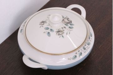 アンティーク雑貨　ROYAL DOULTON(ロイヤルドルトン)　ROSE ELEGANS(ローズ・エレガンス)　チュリーン(蓋付きの深皿)(洋食器)