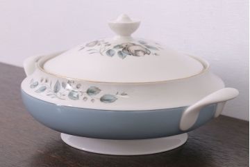 アンティーク雑貨　ROYAL DOULTON(ロイヤルドルトン)　ROSE ELEGANS(ローズ・エレガンス)　チュリーン(蓋付きの深皿)(洋食器)