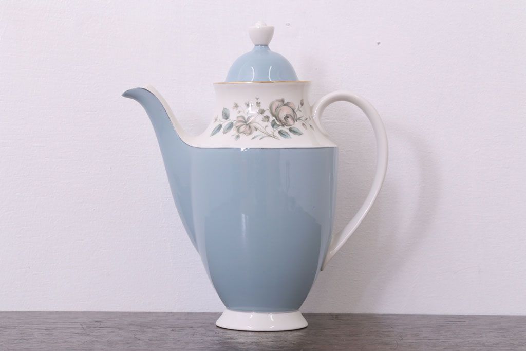 ROYAL DOULTON(ロイヤルドルトン)　ROSE ELEGANS(ローズ・エレガンス)　コーヒーポット・クリーマー・シュガー3点セット(洋食器)