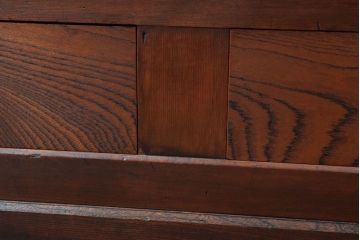 アンティーク家具　栗材天板のリメイク品!和製アンティークのカウンターテーブル(収納棚)