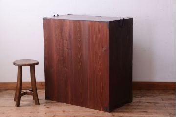 アンティーク家具　古民具・骨董　前面欅材使用!高級感あふれる小振りな衣装箪笥