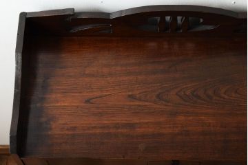 アンティーク家具　大正期　当時物色ガラス入りの高級品!和製アンティークの本箱(ブックケース)