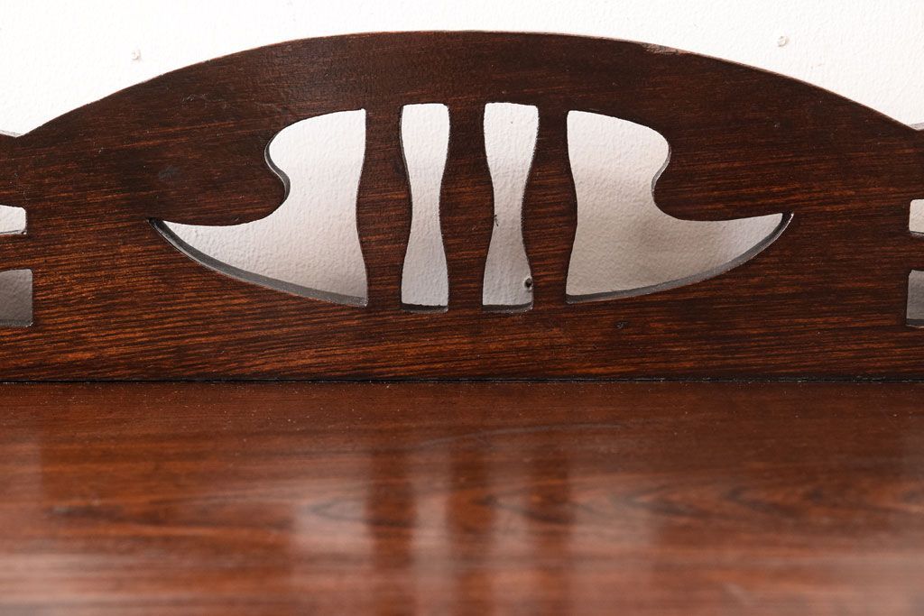 アンティーク家具　大正期　当時物色ガラス入りの高級品!和製アンティークの本箱(ブックケース)