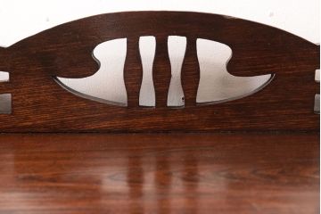 アンティーク家具　大正期　当時物色ガラス入りの高級品!和製アンティークの本箱(ブックケース)