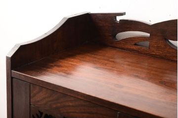 アンティーク家具　大正期　当時物色ガラス入りの高級品!和製アンティークの本箱(ブックケース)